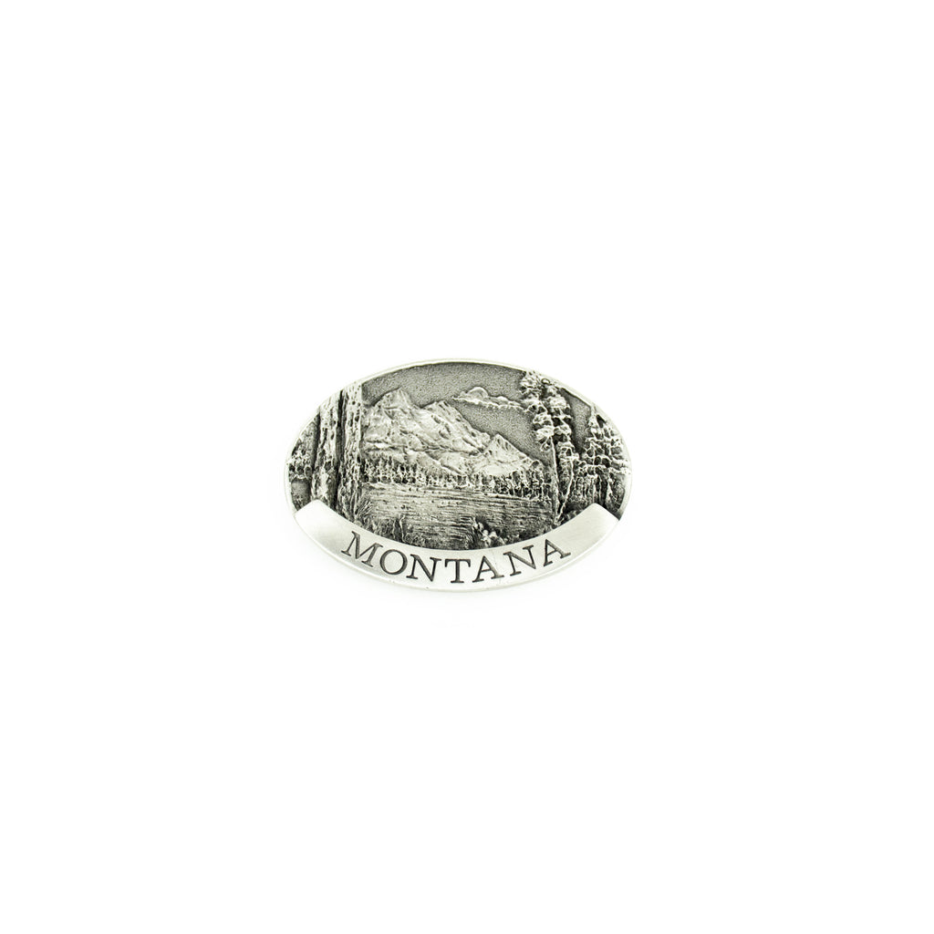 Montana Scenic Pewter Belt Buckle by Colorado Silver Star