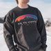 Charcoal Horizons Retro Stripe Mountain Sweatshirt
