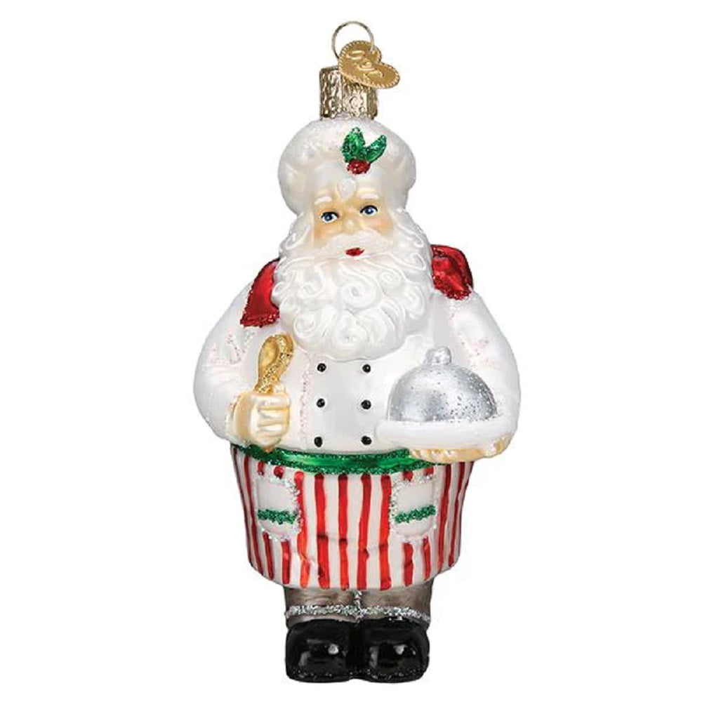 glass santa ornaments - Chef Santa Ornament by Old World Christmas