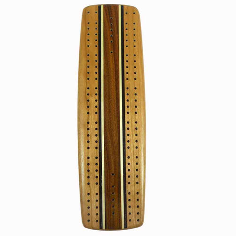 Cherry Marquetry Cribbage Board by Heartwood Creations Inc.