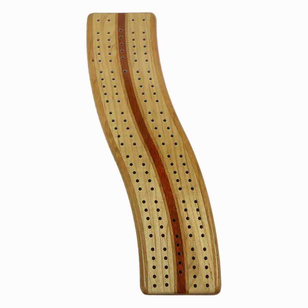 Cherry S Curve Cribbage Board by Heartwood Creations Inc.