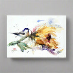 Dean Crouser Chickadee and Sunflower Greeting Card