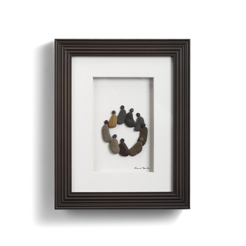 The Circle of Friends Wall Art by Sharon Nowlan is a beautiful and simple piece of art with a loving meaning behind it.