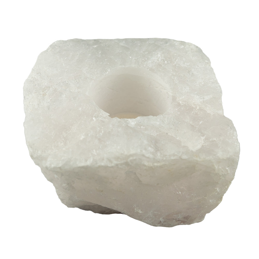  The Clear Quartz Candle Holder by Western Woods Distributing let's you put your favorite free-standing candle in this great holder.