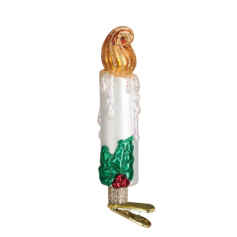Clip-on Christmas Candle by Old World Christmas