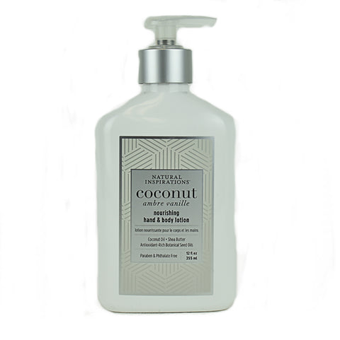 Coconut Ambre Vanille Nourishing Hand and Body Lotion by Natural Inspirations