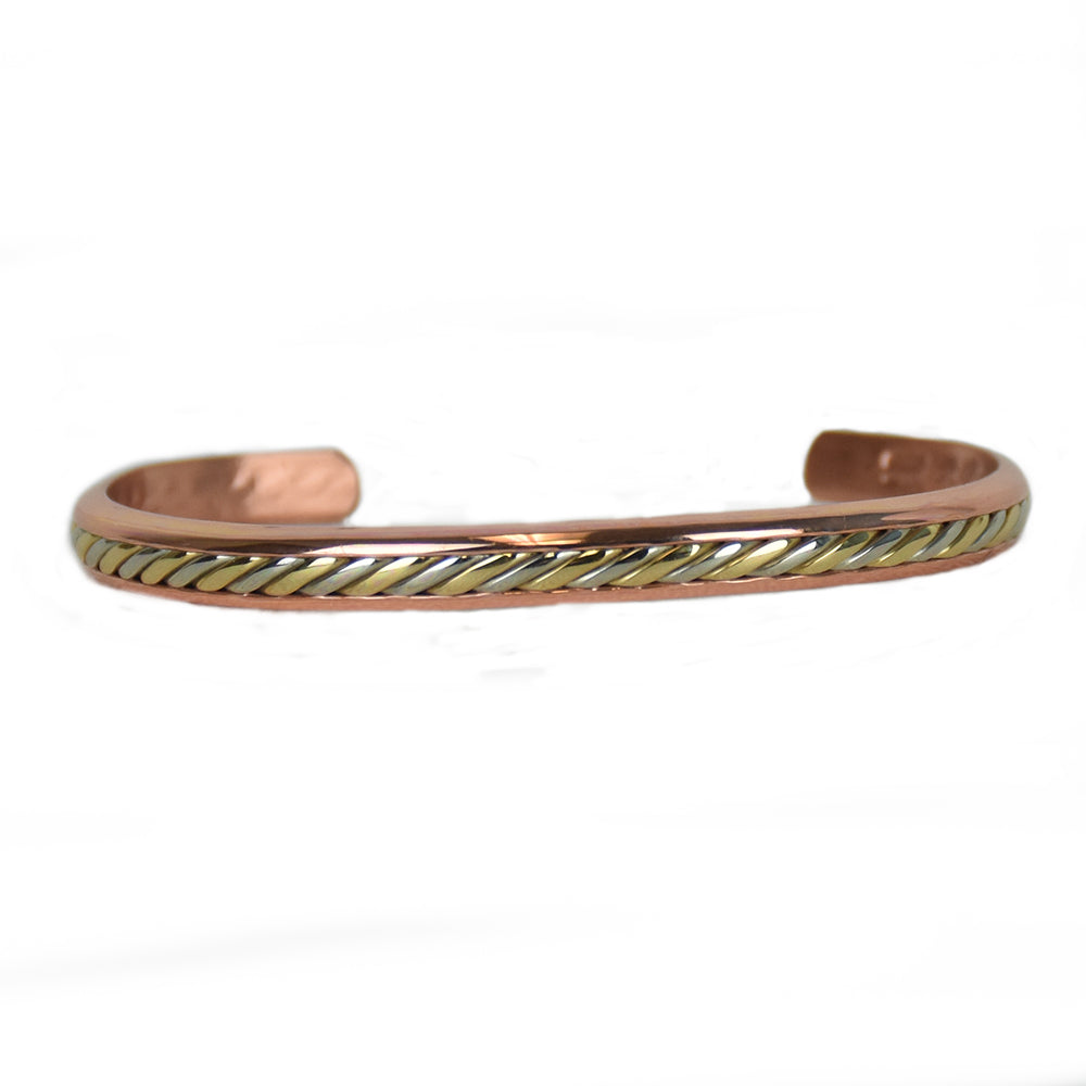 Mayan Mixed Metal Bracelet by Sergio Lub Jewelry 3 Variants Small Copper