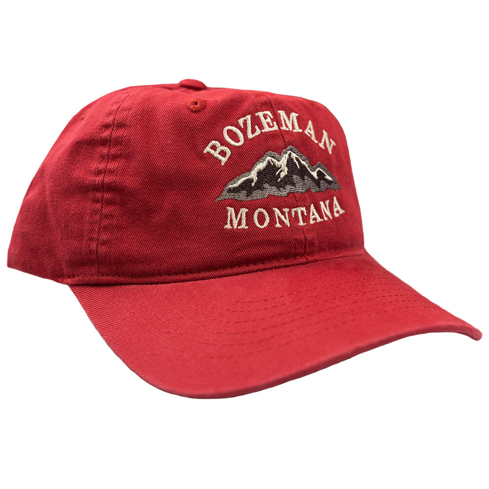 Dark Red Stage Coach Mountain Bozeman Cap by Lakeshirts - montana hats