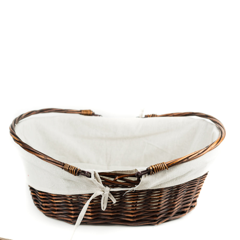 Dark Willow Basket with White Liner