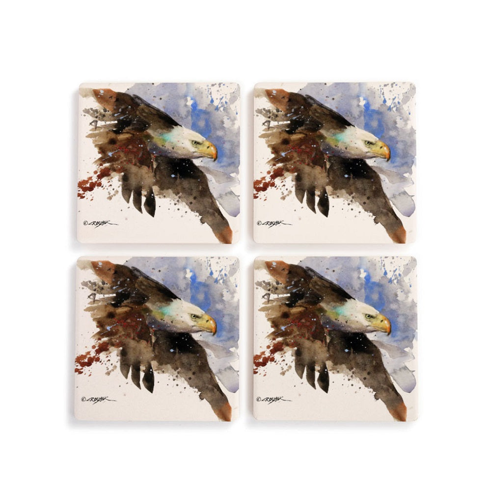 Dean Crouser Bald Eagle Set of 4 Coasters