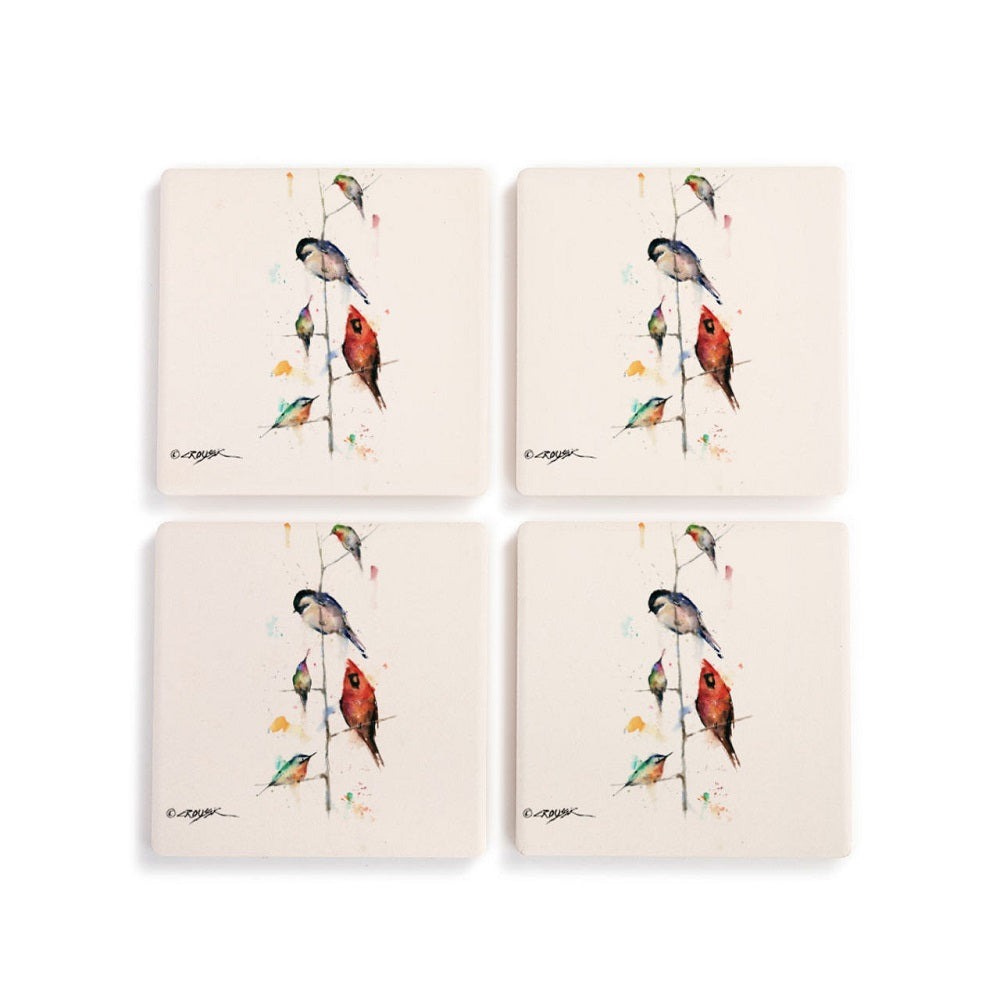 The Dean Crouser Bird Coasters by Demdaco is a wonderful way to send your coffee table to the sky!