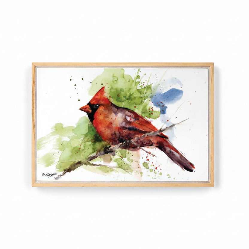 Dean Crouser Cardinal Framed Canvas Wall Art 