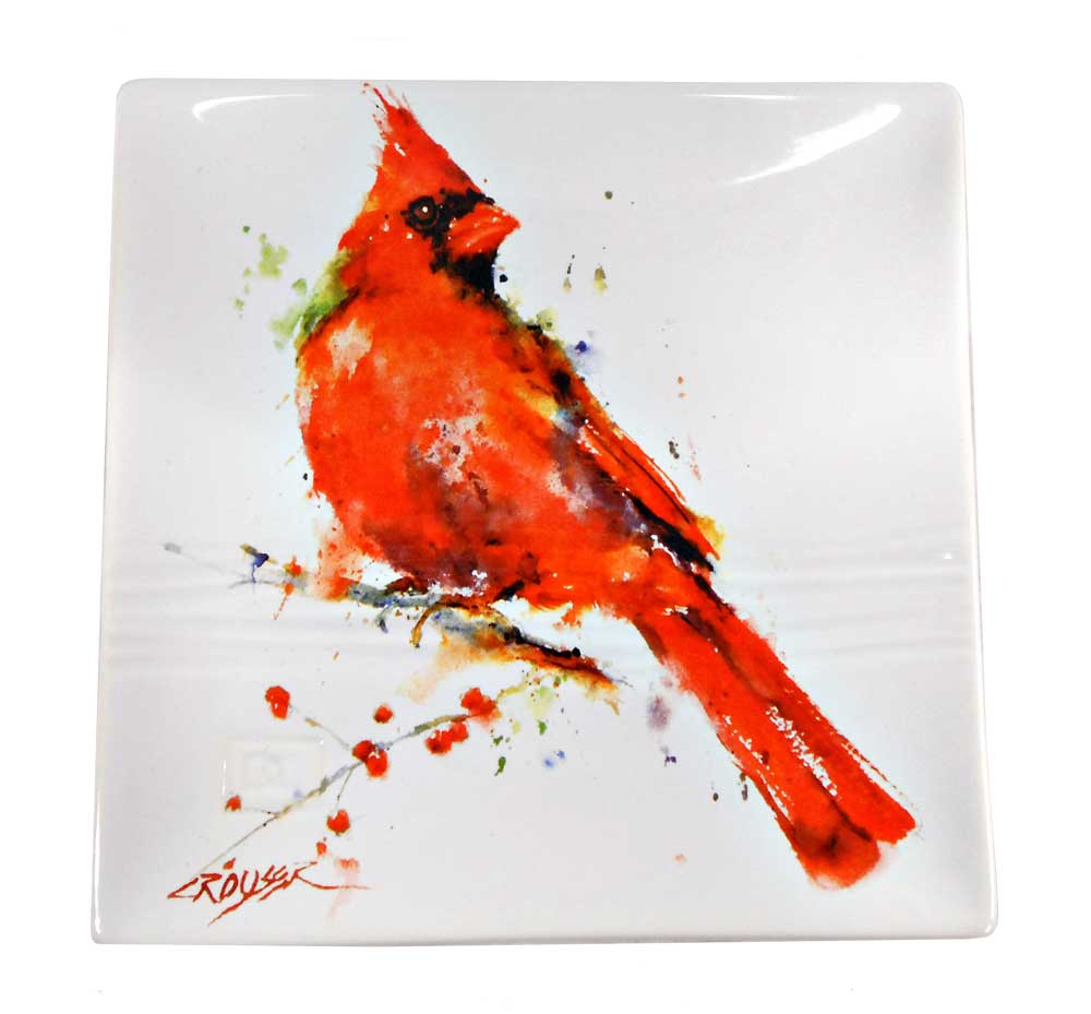Cardinal Snack Plate by Dean Crouser