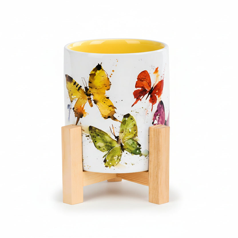 Dean Crouser Flock of Butterflies Mini Planter