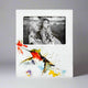 Dean Crouser Hummer and Flower Ceramic Frame