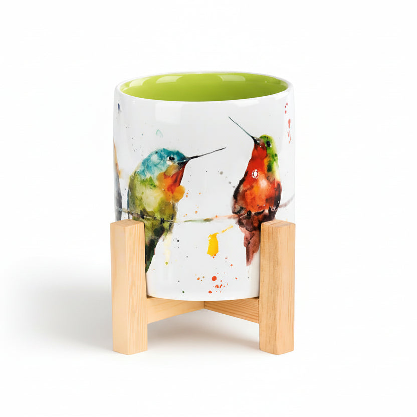 Dean Crouser Hummers on a Wire Mini Planter