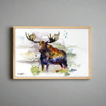 The Dean Crouser Moose Framed Canvas Wall Art by Demdaco features another stunning piece painted by master watercolorist, Dean Crouser.