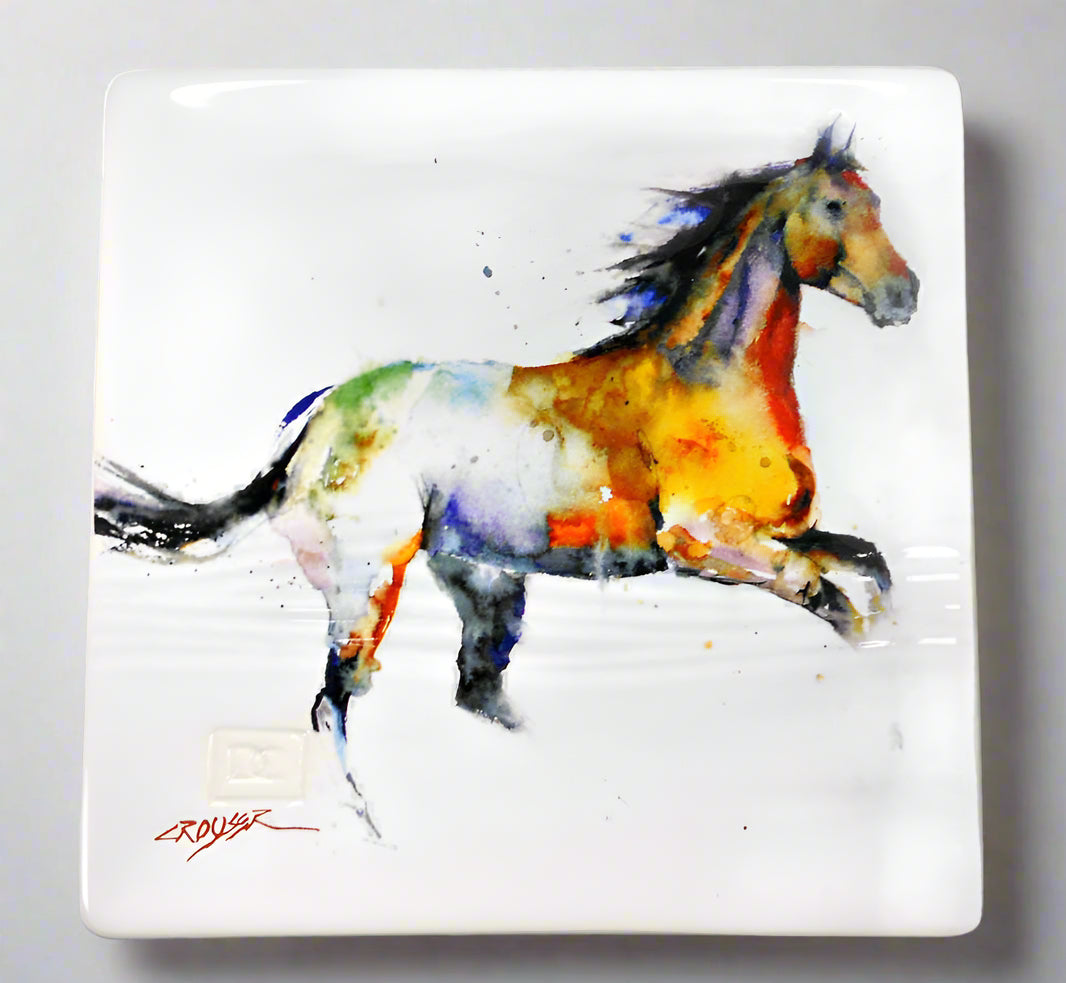 Dean Crouser Running Horse Snack Plate