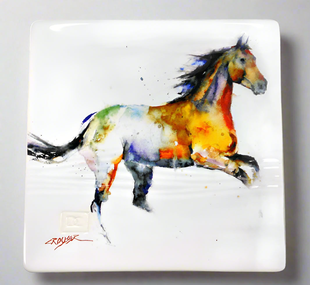 Dean Crouser Running Horse Snack Plate