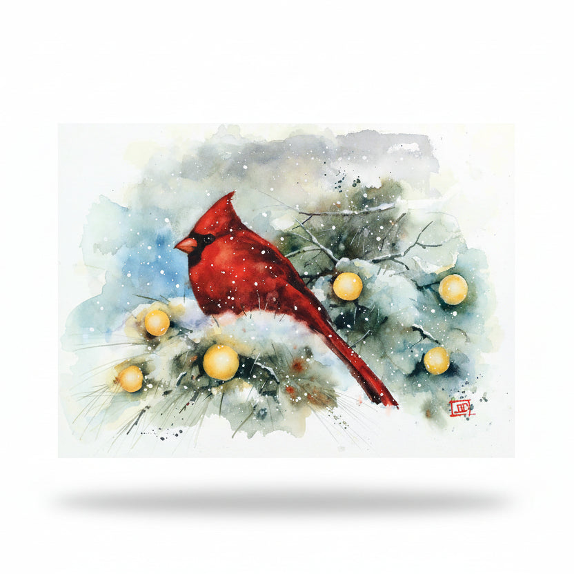 Dean Crouser Snow Frosted Cardinal Gift Puzzle