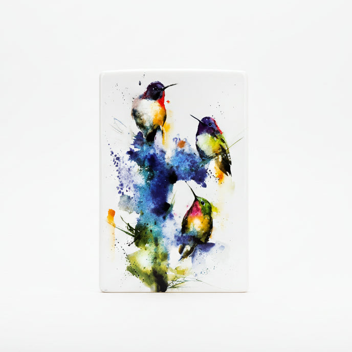 Three Hummers Vertical Plaque