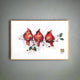 Three Round Cardinals Dean Crouser Holiday Wall Art by Demdaco