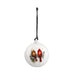 Dean Courser Two Cardinals & Holly Ceramic Disc Ornament