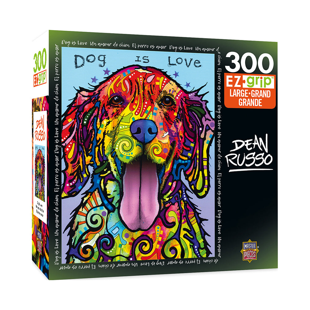 Dog is Love 300 EZGrip Puzzle by Masterpieces Puzzle Company brings you the colorful artwork of Dean Russo to your home as a fun puzzle!