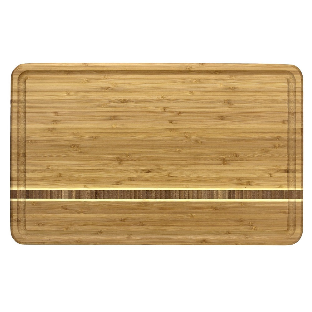 The Totally Bamboo Dominica Cutting Board is a great option for both cutting and serving.