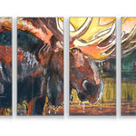 Ed Anderson 4-Panel Old Moose Box Art by Meissenburg Design at Montana Gift Corral