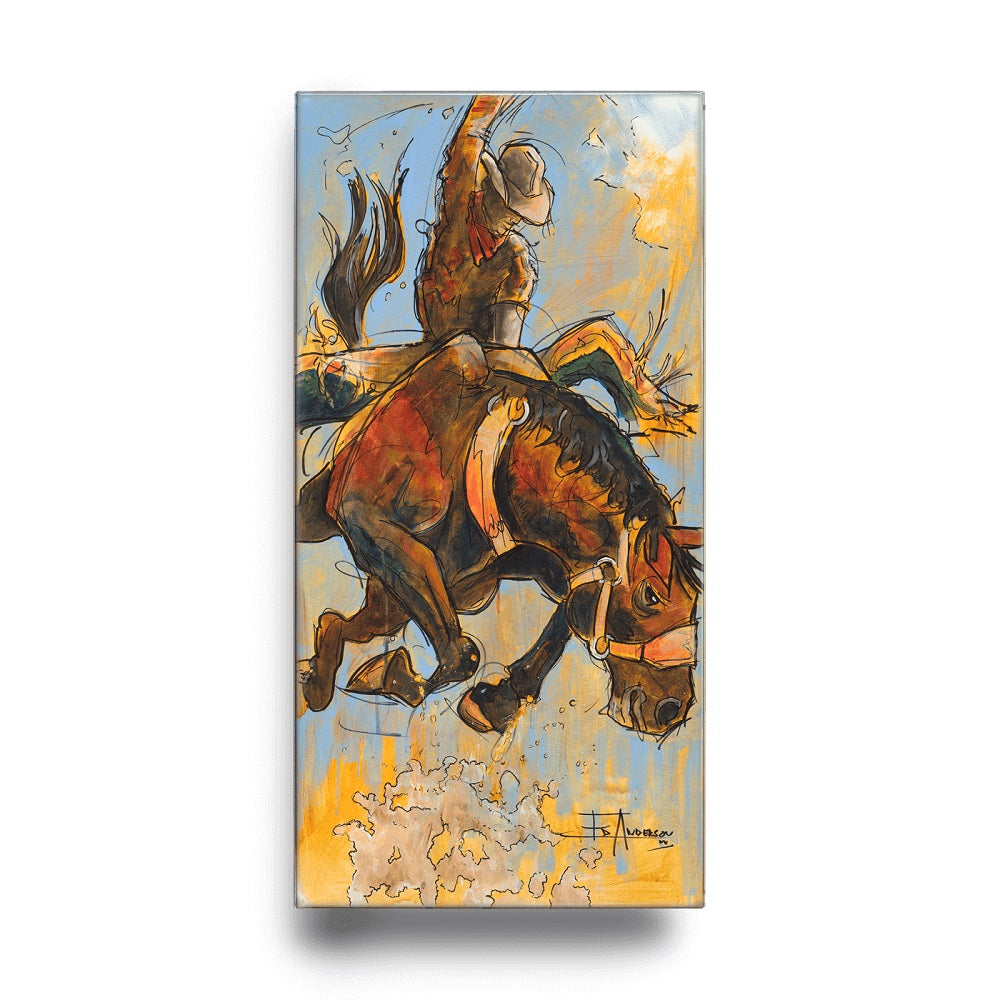 Ed Anderson Bronco Metal Box Wall Art by Meissenburg Designs