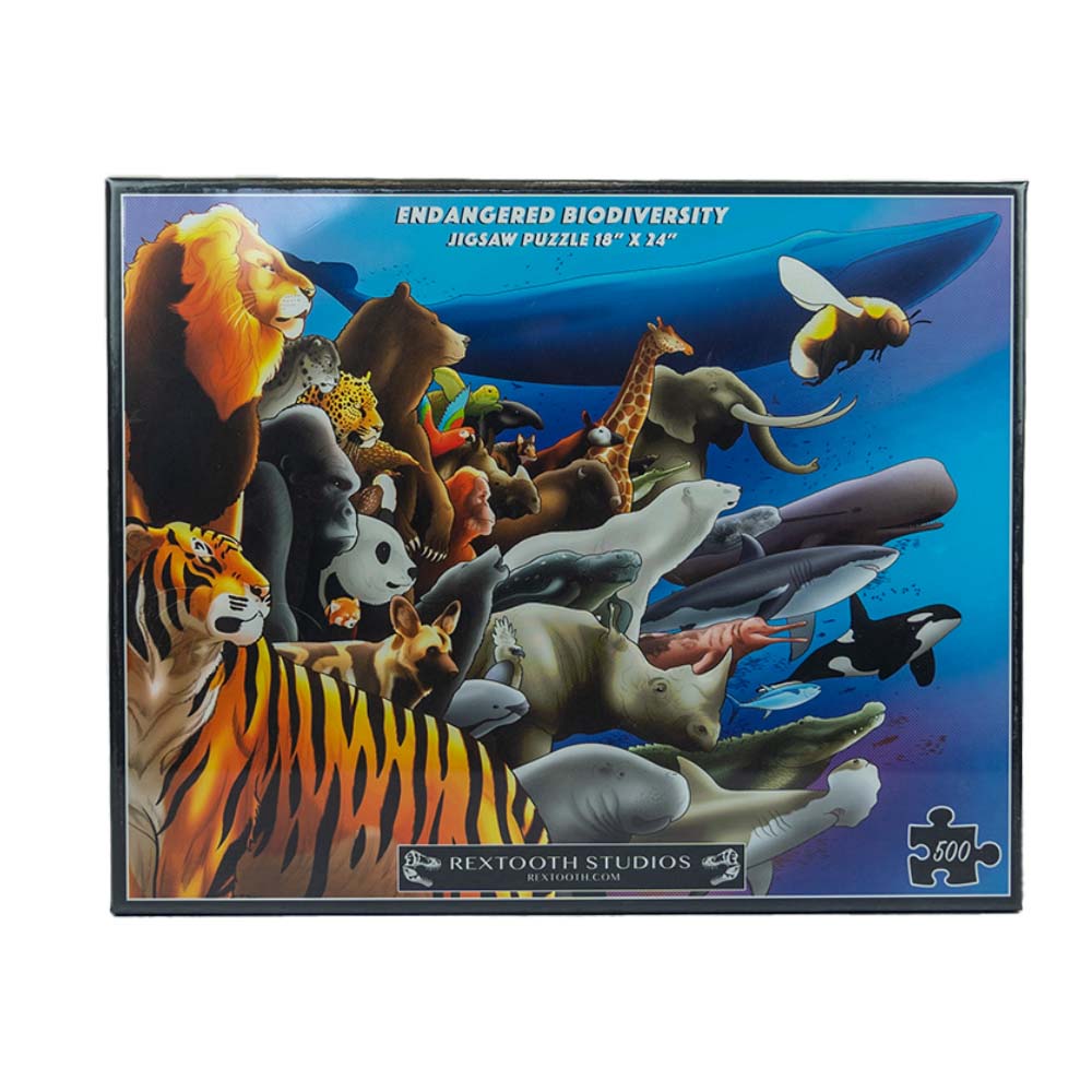 The Endangered Biodiversity Jigsaw Puzzle by Rextooth Studios is a great gift to celebrate many of the animals on this beautiful Earth!