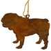 The Metal Dog Ornament by Recherche Furnishings are durable enough to be an indoor or outdoor decoration.