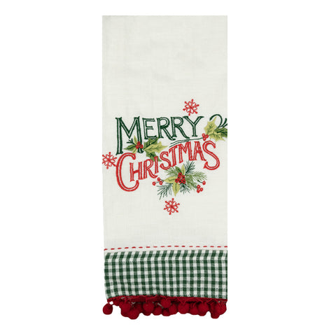With the Evergreen Winter Tea Towel by Kay Dee Designs, the functionality of your home just got a touch more merry and bright. With it's Merry Christmas graphic and cheerful holly, this towel is perfect for decorating your kitchen or bathroom this Holiday season. 