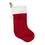 Keep it classic this Christmas with the Fabric Knit Traditional Stocking by Transpac Imports.