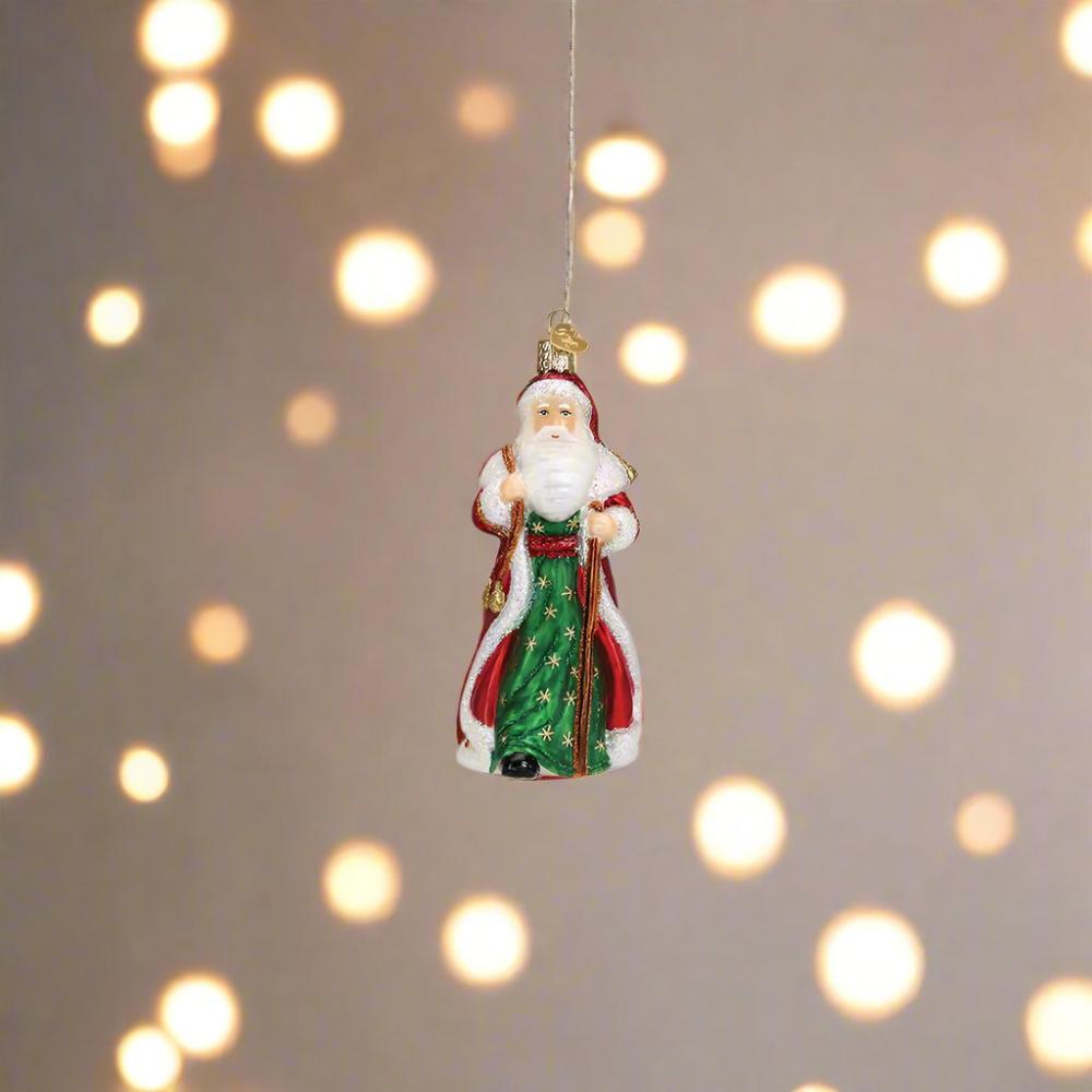 Father Christmas with Bells Christmas Ornament by Old World Christmas