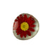 Floral Glass Magnet - Red