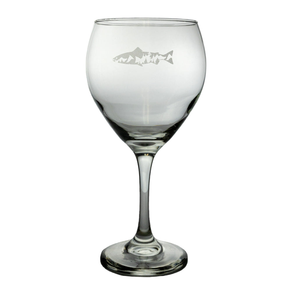 Etched Red Wine Glass by Lester Lou Designs (10 designs)