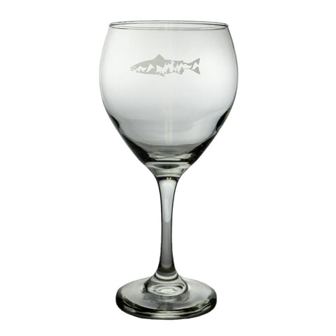 Etched Red Wine Glass by Lester Lou Designs (10 designs)