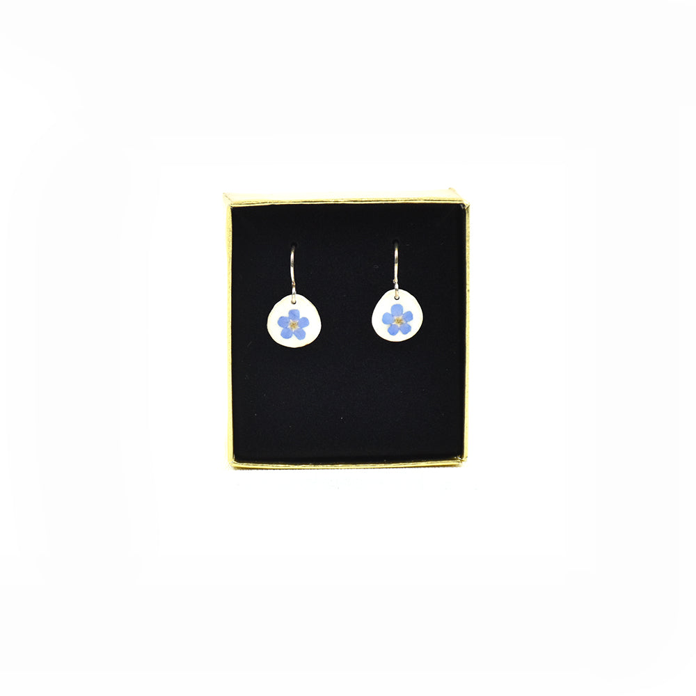 Forget-Me-Not Montana Wildflower Wire Earrings by High Country Designs at Montana Gift Corral