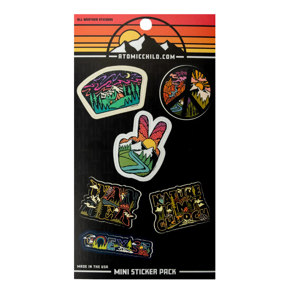 Mini Sticker Sheet by Atomic Child (7 Styles)