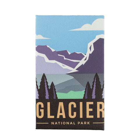 The Glacier Canvas Magnet by Sunnie Lane is the perfect example of a stunning yet simple souvenir that is sure to jog any memory!