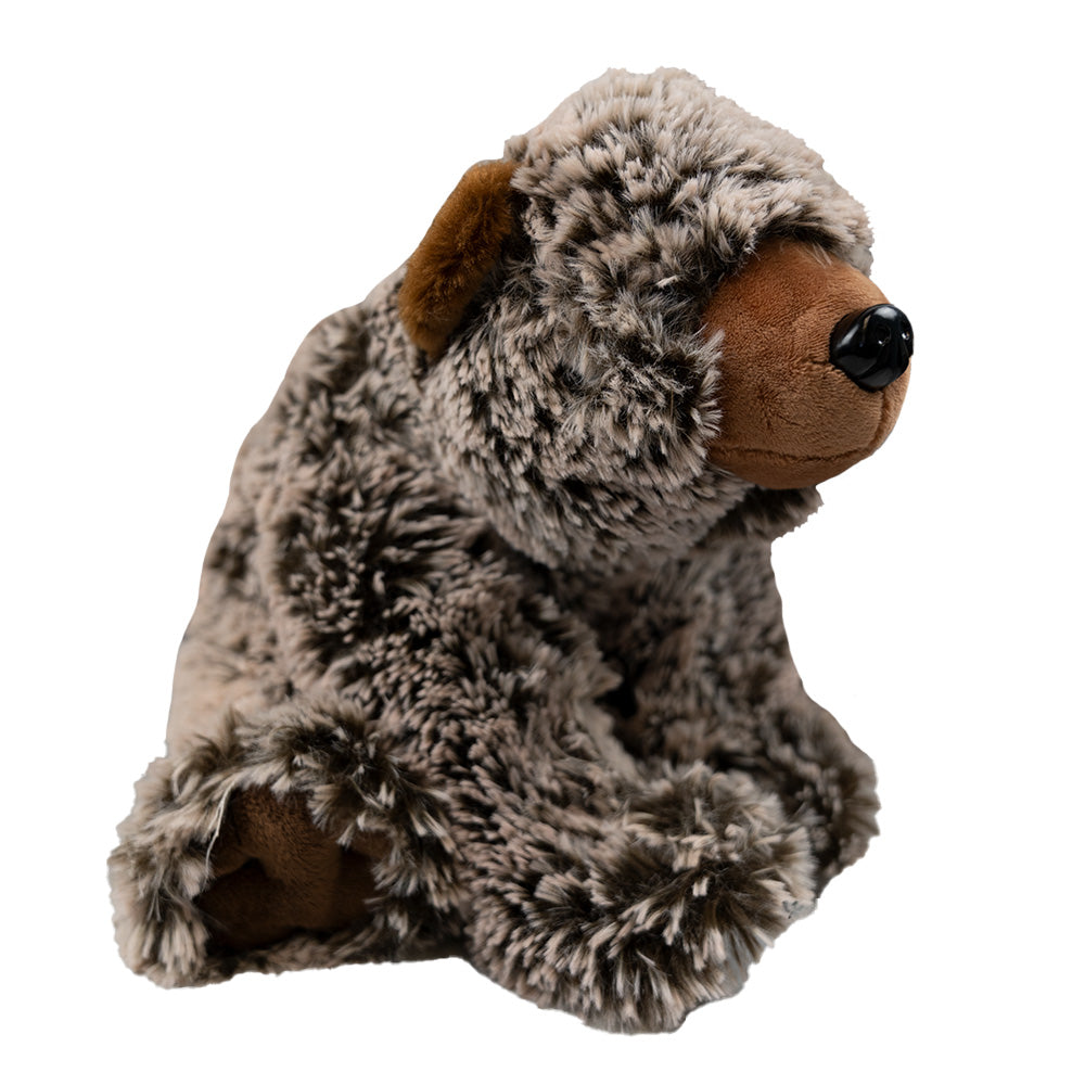 he perfect stuffed grizzly bear does exist, because we have it. Sitting at 12" inches tall, this cuddly guy really knows how to be the softest bear around.  So make your cuddling dreams come true and get yourself a Grizzly Bear Wishpets.