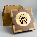 Grizzly Claw Inlay Wood Box