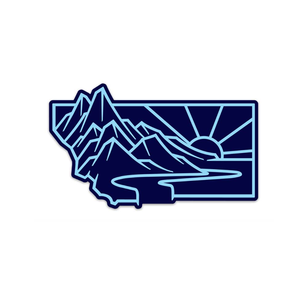 The Heritage Decal by Peaks and Prairie shows exactly what is in Montana, beautiful peaks and prairies! 