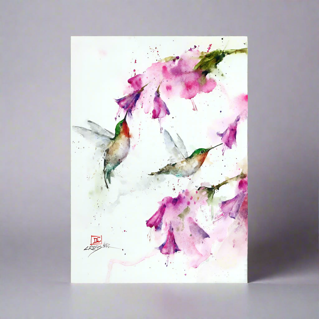 Dean Crouser Hummingbird Floral Greeting Card