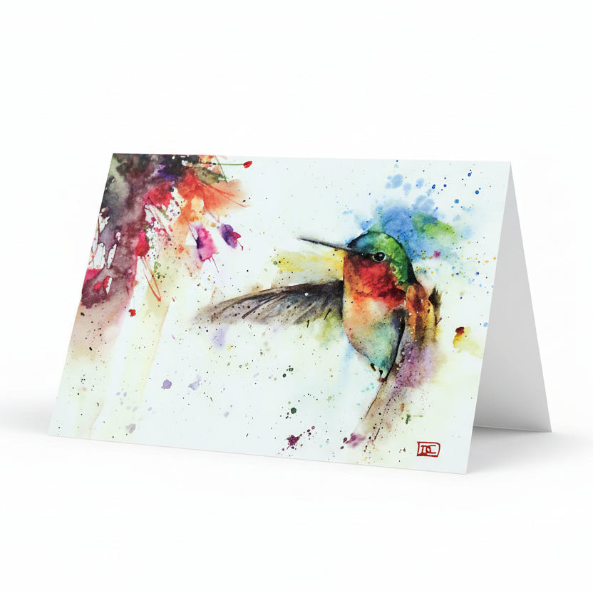 Dean Crouser Jewell Hummingbird Watercolor Greeting Card