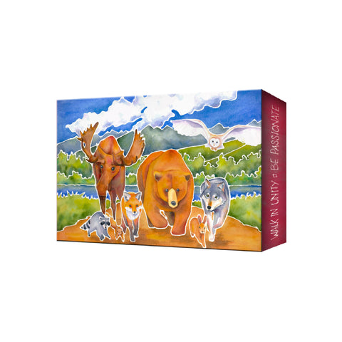 Karen Savory When Wildlife Unites Metal Box Wal Art by Meissenburg Designs