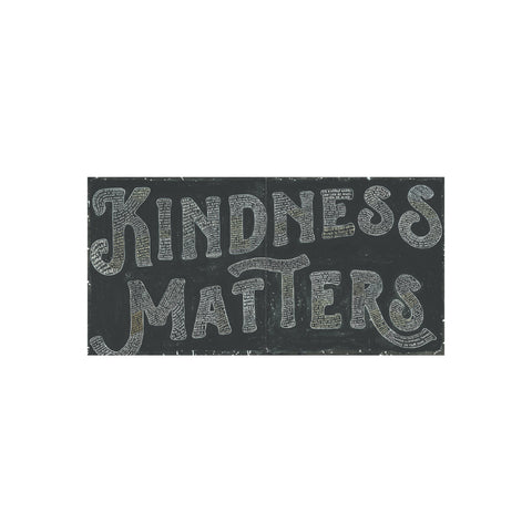 Spread the word and let your guests know that "Kindness Matters," with the Kindness Matter Gallery Wrap Art Print Panel by Sugarboo and Co.