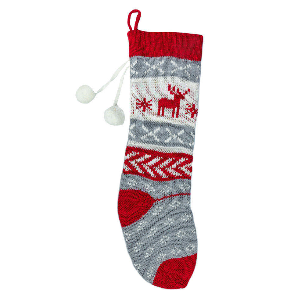 The Knit Fabric Christmas Stocking by Transpac Imports features beautiful different knit pattern depending on what pattern suits you best or why not get multiple stockings so the the whole family can match?